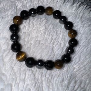 EUC Tiger Eye, Hematite, Black Obsidian Bracelet | PROTECTION/STRESS/GROUNDING